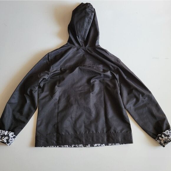 WALT DISNEY WORLD MICKEY MOUSE BLACK WHITE LIGHTWEIGHT SOUVENIR JACKET L LARGE - Picture 10 of 12